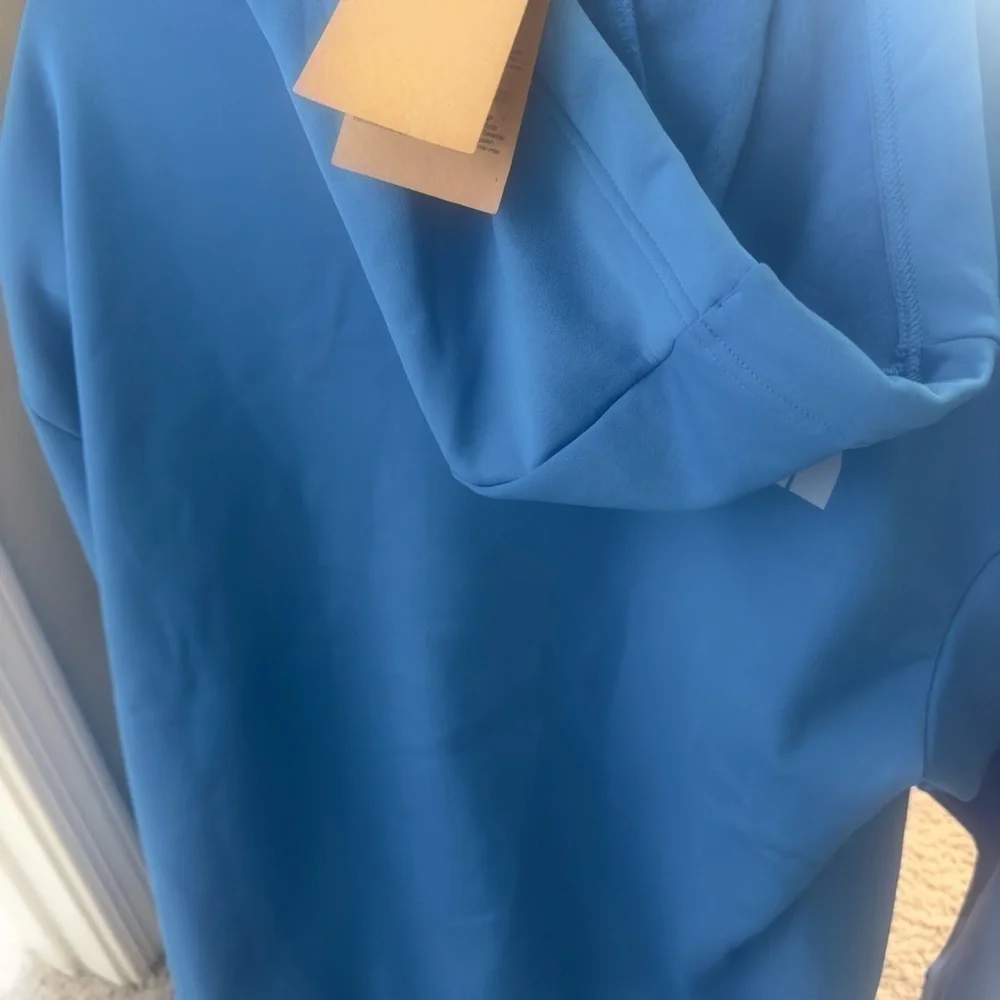 New men’s size S small blue costal pullover The North Face hoodie pockets